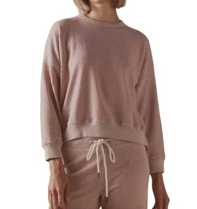 The Great The Corduroy Teammate Sweatshirt In Heirloom Pink In Multi