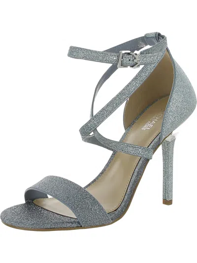 Michael Michael Kors Womens Round Toe Strappy Heels In Gray