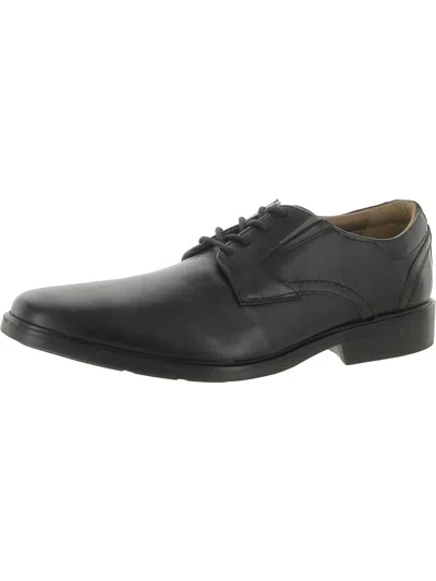 Clarks Mens Leather Lace-up Oxfords In Black