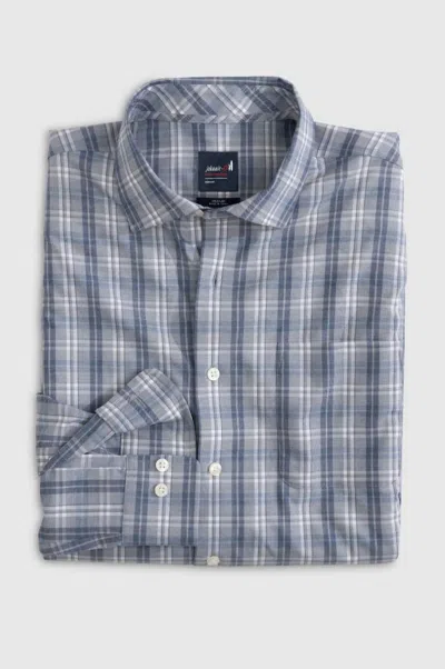 Johnnie-o Stowe Queens Oxford Shirt In Charcoal In Blue