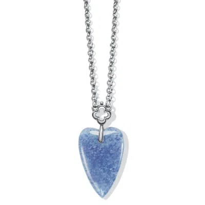 Brighton Women's Toledo With Love Quartz Necklace In Silver-blue In Multi