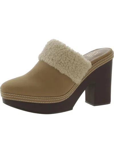 New York And Company Womens Mules Fox Fur Clogs In Multi