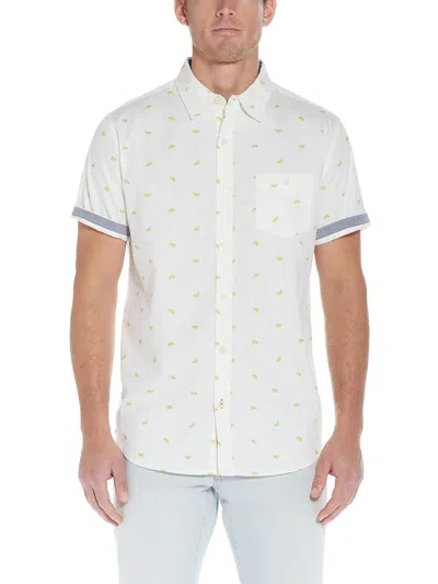 Weatherproof Vintage Mens Collar Printed Button-down Shirt In Multi