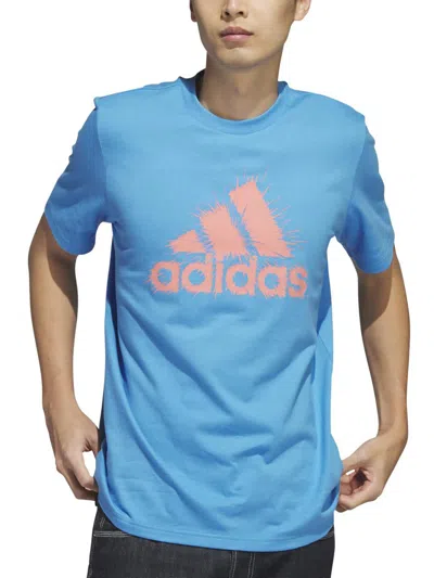 Adidas Originals Mens Crewneck Short Sleeve Graphic T-shirt In Multi
