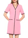 Alexia Admor Holly Scuba Crepe Dress In Pink