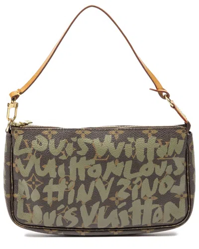 Pre-owned Louis Vuitton Limited Edition Brown & Green Monogram Graffiti Canvas Accessory In Multi