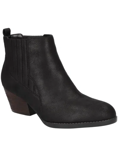 Bella Vita Lou Womens Leather Pull On Ankle Boots In Black