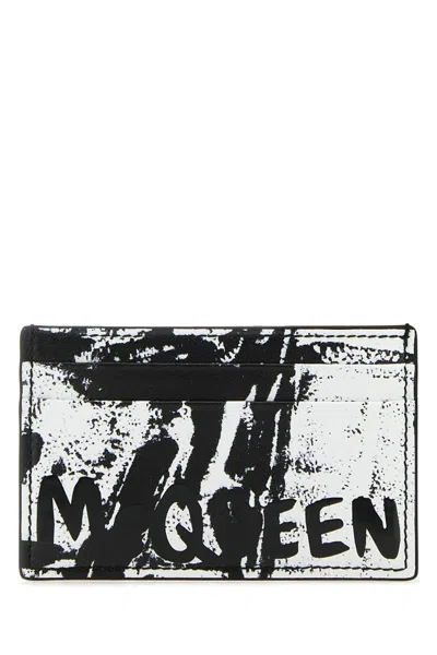 Alexander Mcqueen Wallets In Black+white