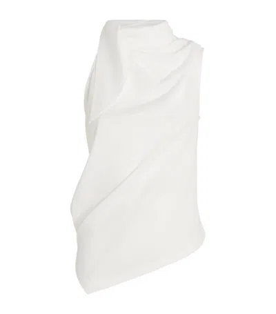 Issey Miyake Cotton Knot Top In White