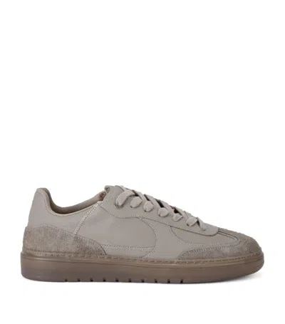 Represent Leather Virtus Sneakers In Taupe