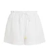 Heidi Klein Drawstring Waist Linen Shorts In White