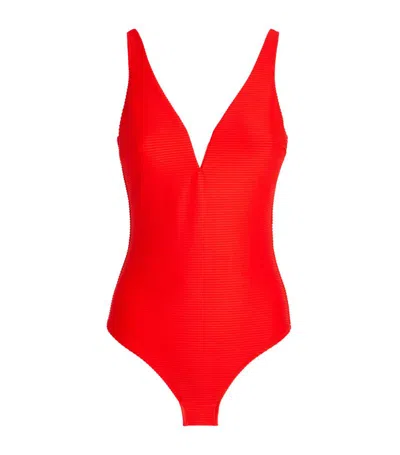 Heidi Klein Vicenza V-cut Swimsuit In Multi