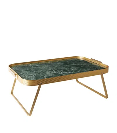 Kaymet Marbled Bed Tray (51cm) In Green