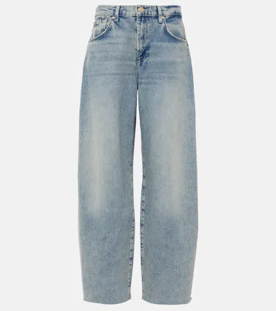 7 For All Mankind Bonnie High-rise Wide-leg Jeans In Blue