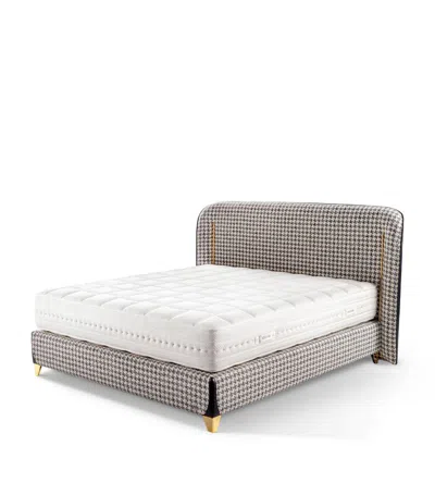 Colunex Houndstooth Juliette Headboard With Easy A Divan Bed Base (180cm) In Multi