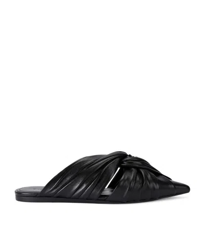Givenchy Leather Twisted Mules In Black