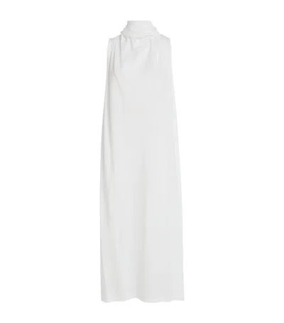 Issey Miyake Cotton Knot Midi Dress In White