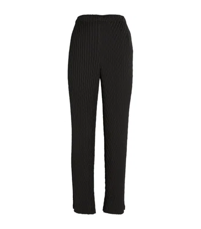Issey Miyake Diffused Pleats Trousers In Black