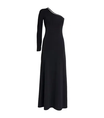 Eres Play One-shoulder Maxi Dress In Black