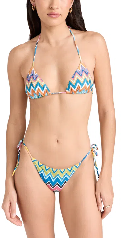 Missoni Chevron Triangle-cup Bikini In Multi