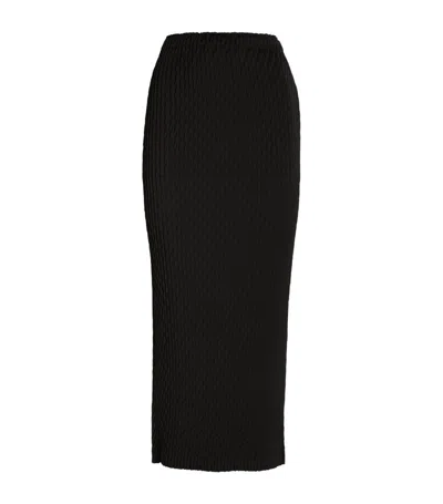 Issey Miyake Diffused Pleats Maxi Skirt In Black