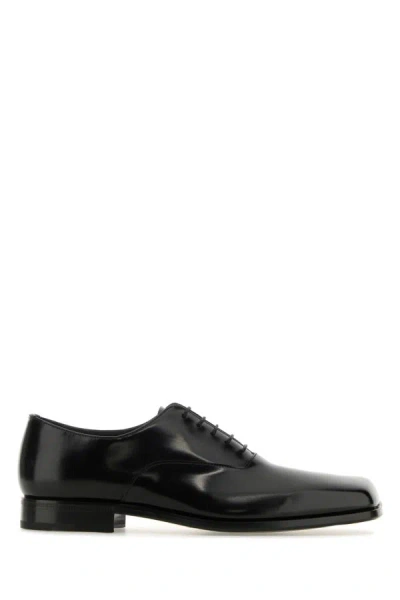 Prada Man Black Leather Lace-up Shoes
