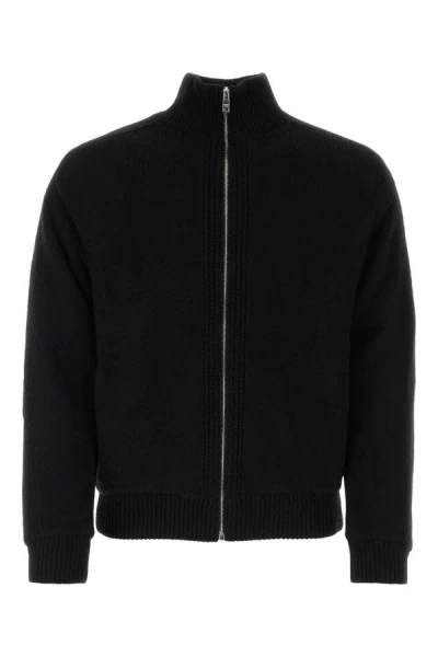 Prada Wool And Cashmere Cardigan In Black