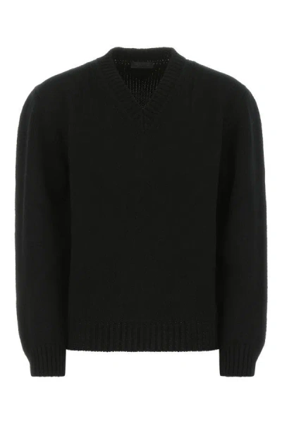 Prada Man Black Wool Sweater