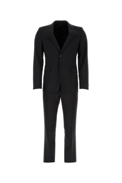 Prada Man Midnight Blue Wool Blend Suit In Black