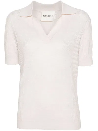 Closed Knitted Polo Shirt In White