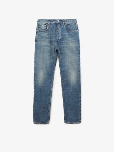 Burberry Halbhohe Slim-fit-jeans In Blue