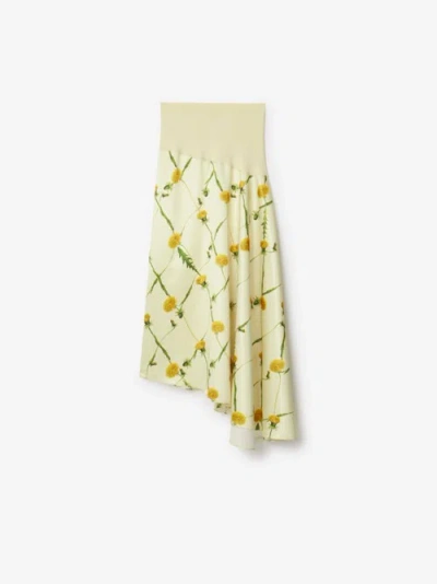 Burberry Dandelion-print Asymmetric Skirt In Sherbet