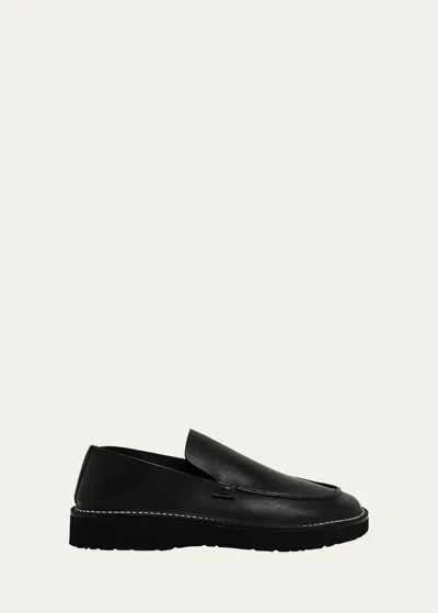 Loewe X Paula's Ibiza Men's Faro Leather Loafers In Black