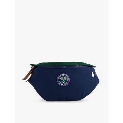 Polo Ralph Lauren Mens Refined Navy X Wimbledon Cotton-twill Belt Bag In Blue