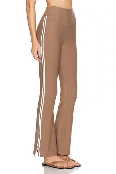 The Upside Florence Flared Performance Trousers In Brown