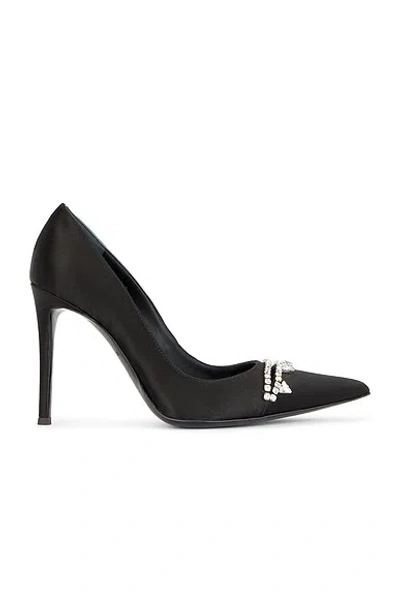Area Crystal-embellished Stiletto Pumps In Nero