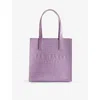 Ted Baker Reptcon Womens Imitation Croc Small Icon Bag In Lilac