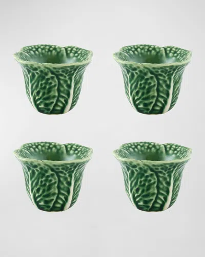 Bordallo Pinheiro Cabbage Egg Cups, Set Of 4 In Green