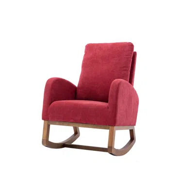 Simplie Fun Living Room Comfortable Rocking Chair Living Room Chair Red