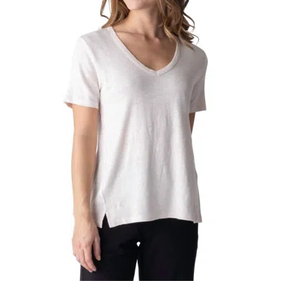 Margaret O'leary Shell Tee In Cream In White