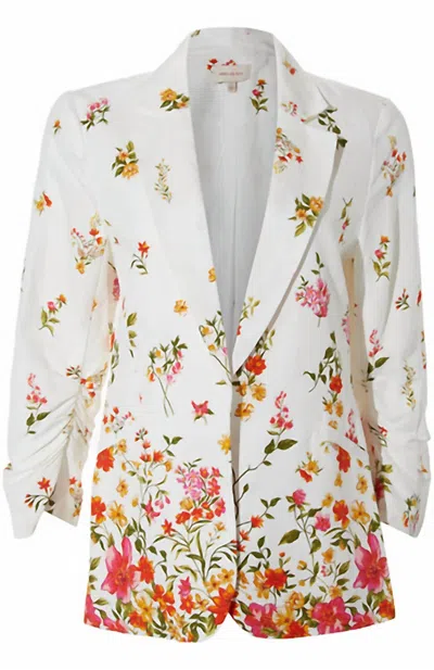 Skies Are Blue Women's Floral Blazer In Ivory Multi In White