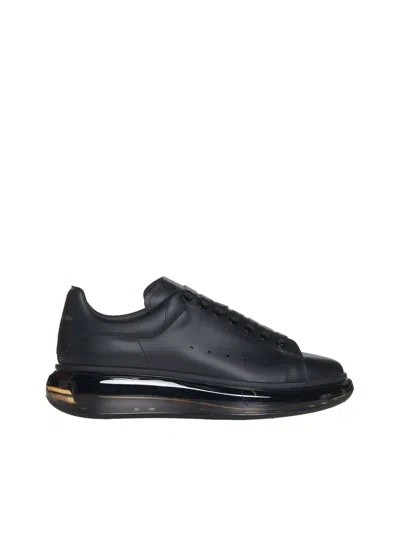 Alexander Mcqueen Leather Sneaker In Black/black/black