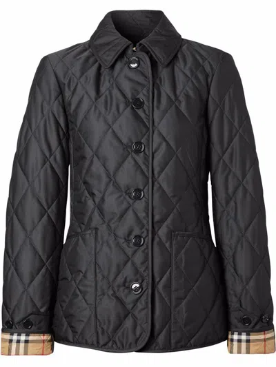 Burberry Fernleigh Quilted Jacket In Black