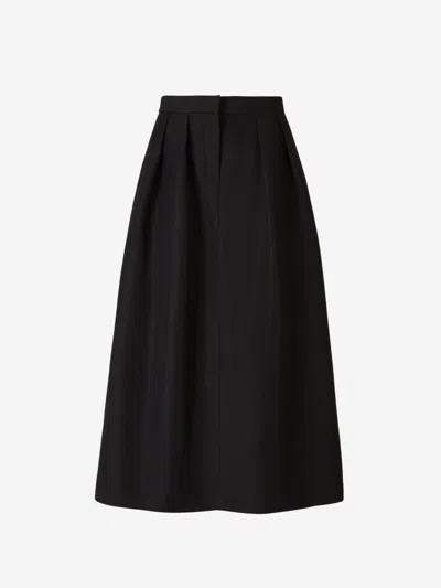 Fabiana Filippi Flowy Midi Skirt In Two Clips On The Front