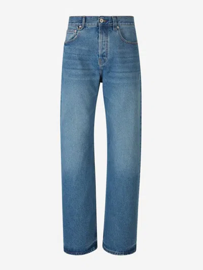 Jacquemus Straight Fit Jeans Le Da Nimes Droit In Denim Dark Blue