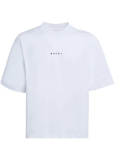 Marni Logo Cotton T-shirt In White