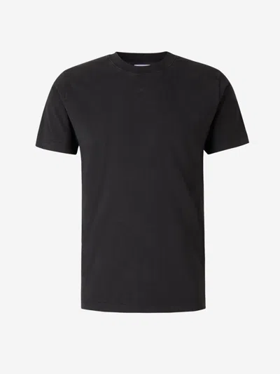 Off-white Plain Cotton T-shirt In Black