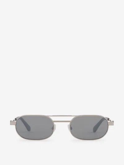 Off-white Vaiden Oval Sunglasses In Logo Engraved On The Side