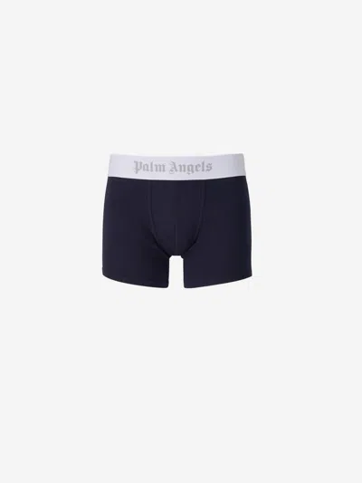 Palm Angels Two Pack Boxers In Navy Blue And White