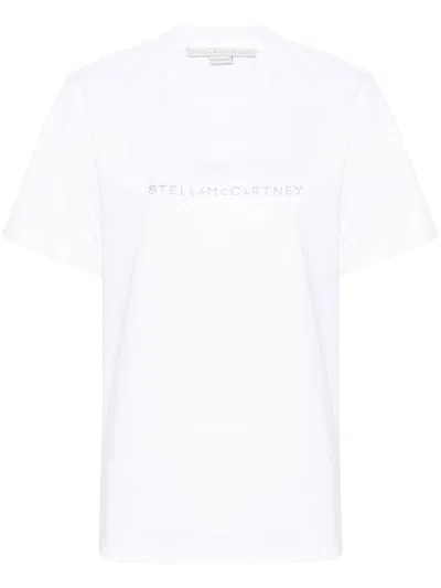 Stella Mccartney Logo Cotton T-shirt In White